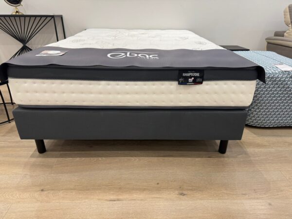 Ensemble sommier tapissier THENOR + matelas RAPSODIE 140/190 – Image 2