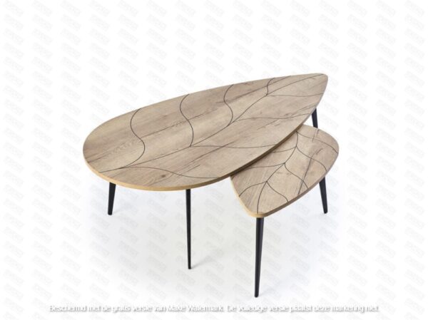 Table basse petite - forme de feuille